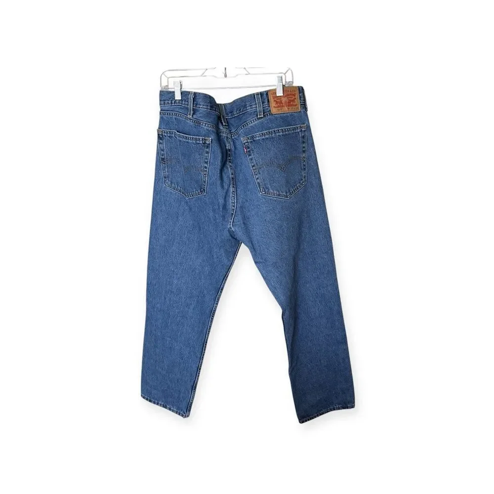 Levi's 505 Regular Fit Straight Leg Jeans in Begonia Overt Blue Size 38